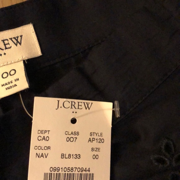 J. Crew NWT Scalloped eyelet funnelneck top - Picture 11 of 14